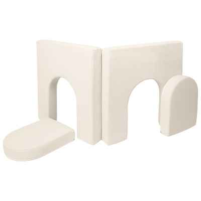 Modulare Kindersofa und Großbausteine-Set 2-in-1 + Lenkrad